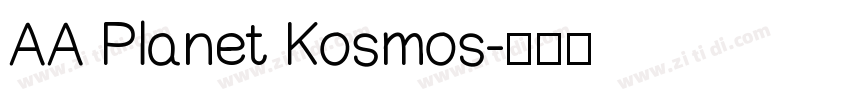 AA Planet Kosmos字体转换